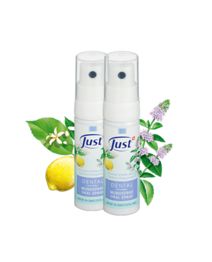 Спрей для полости рта Just Dental Oral Spray лимон, перечная мята 2*18мл