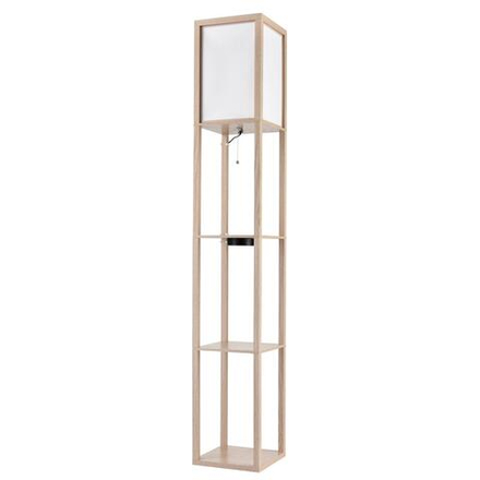 8091/1F COMFI LN26 459 дерево/белый, дерево/текстиль Торшер Е27 1*60W 220V PRACTIC