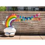 Фольгированный шар-фигура «Радуга в облаках» AIR, 157 см