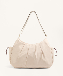 OYSHO Сумка-шоппер с боковыми карманами, экрю