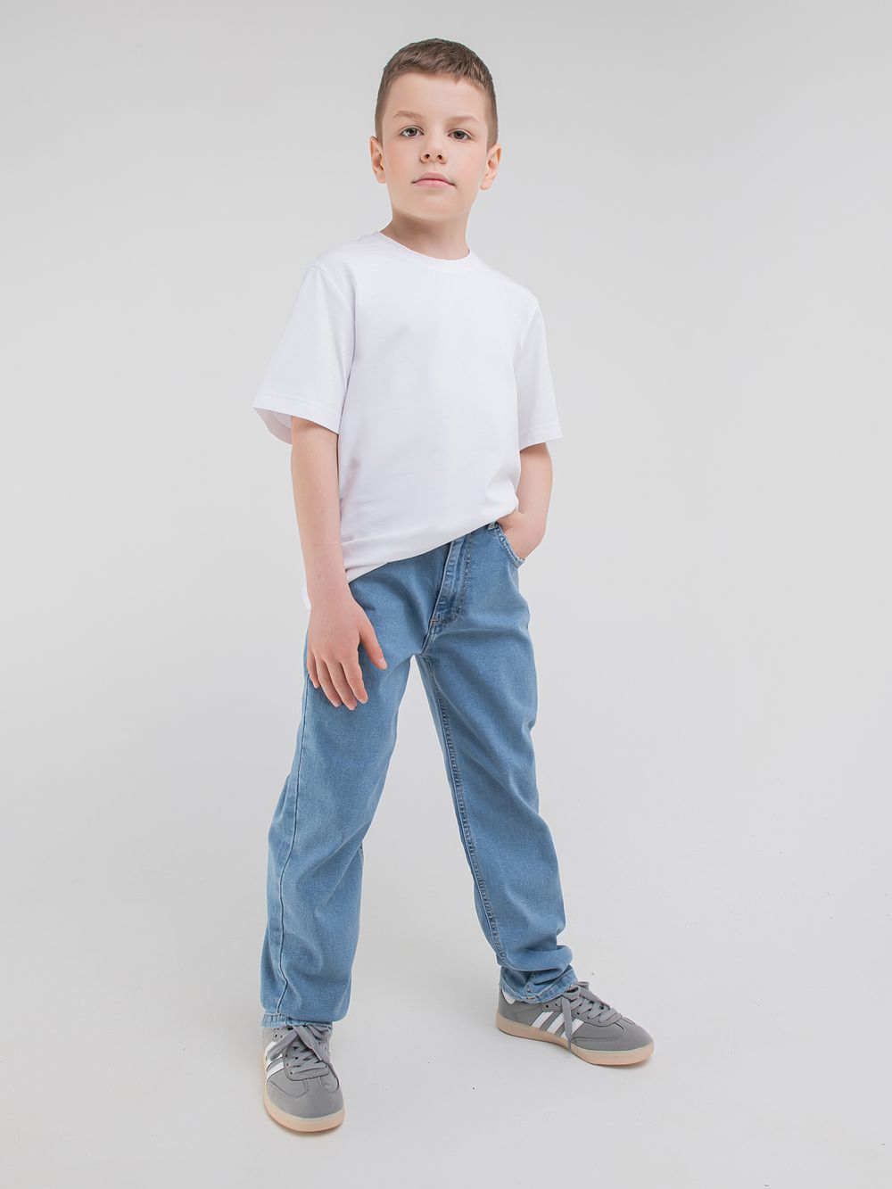 Джинсы прямые "Голубые" 7+