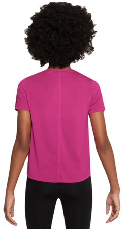 Футболка для девочки теннисная Nike Dri-Fit One Short Sleeve Top GX - fireberry/white