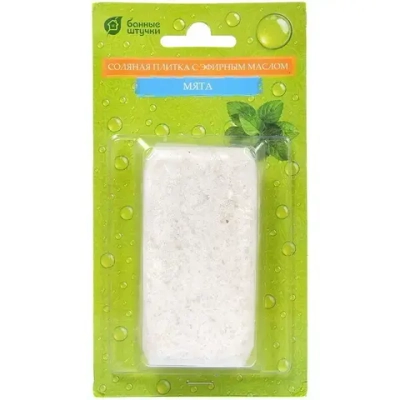Соляная плитка с эфирным маслом «Мята» 200г