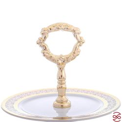 Этажерка (Горка) 3 яруса Опал Широкий кант платина золото