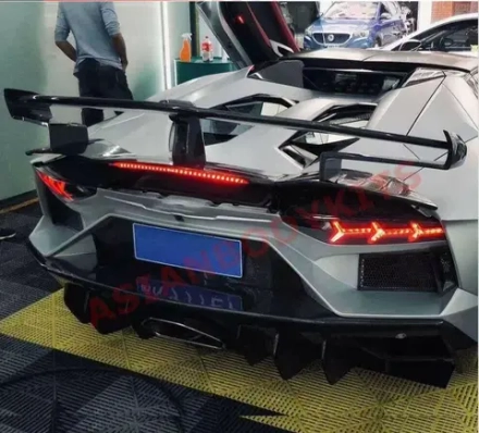 Карбоновый задний спойлер (крыло) с основанием для LAMBORGHINI AVENTADOR LP700 Coupe / Roadster 2011–2015 Ламборгини