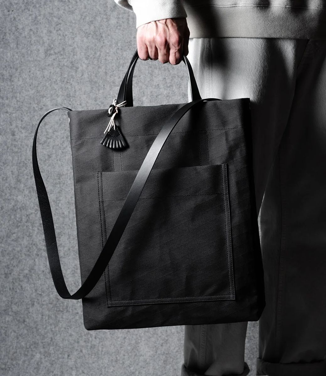 Hard Graft Keeper Tote Bag Charcoal — сумка-тоут из хлопка