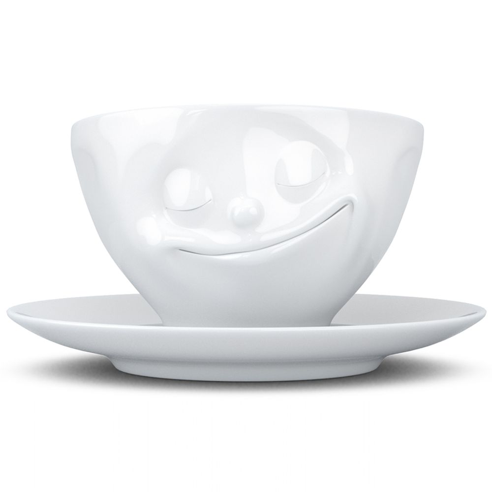 Чайная пара Happy, 200 мл, белая