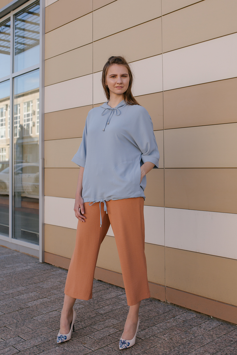 Брюки прямые 2845ЛЕа, медный #98М022845ЛЕа