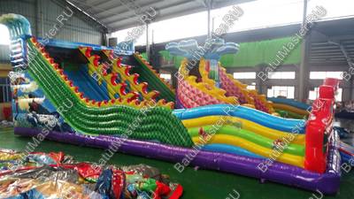 Коммерческий надувной батут "Хижина дракона", 15*8*6,3 м