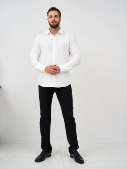 Рубашка классическая с длинным рукавом приталенная