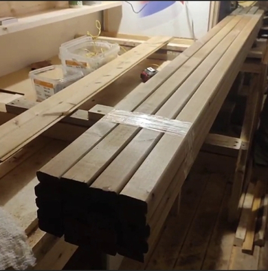 Рейка строганная (планкен прямой) из термоберезы 20х40 мм 2,0-3,0 м сортА