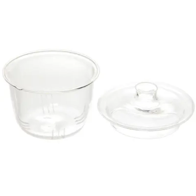 Чайник заварочный стеклянный 850мл «Хай-Тек» с бамбуковой ручкой и стеклянным ситом