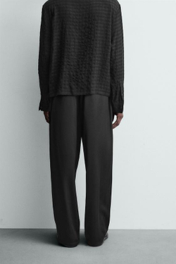 ZARA СТРУЯЩИЕСЯ БРЮКИ-ДЖОГГЕРЫ, ЧЕРНЫЙ