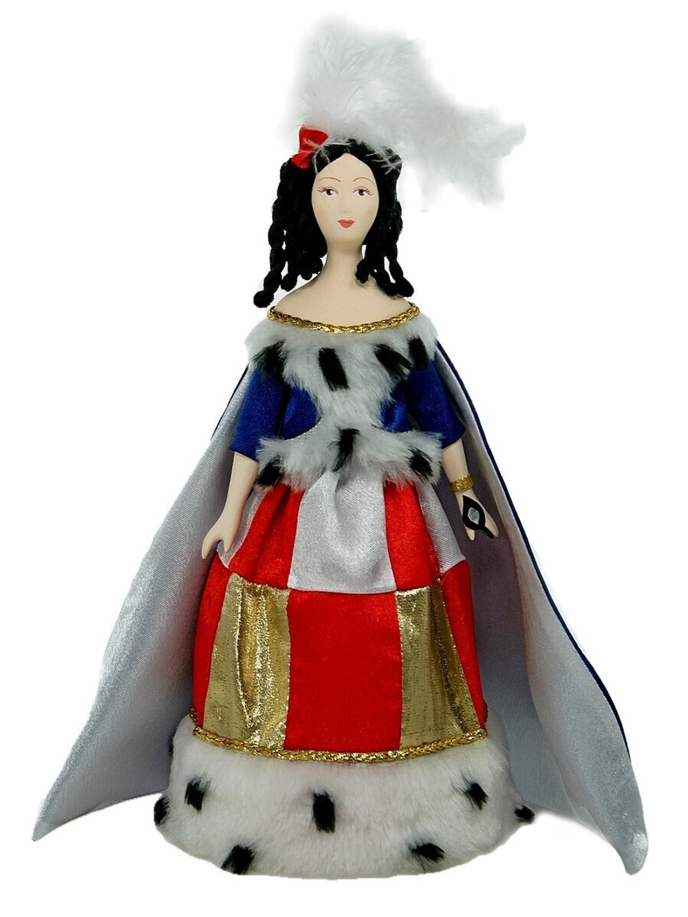 Фарфоровая кукла Дама в маскарадном платье. Сувенир ручной работы