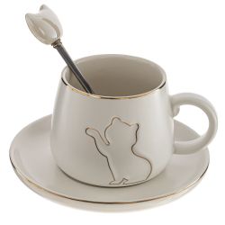 GAEM Чашка с блюдцем и ложкой, 190 мл, L12,5 W12,5 H6,5 см, 2в.