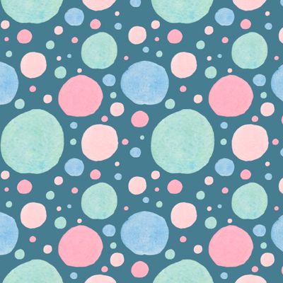 Акварельный абстрактный бесшовный паттерн на синем