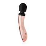 Черно-розовый вибромассажер Nouveau Curve Massager - 21 см. (Цвет: черный с розовым)