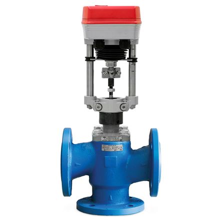 Трёхходовые регулирующие клапаны КПСР КССР с электроприводом КАТРАБЕЛ