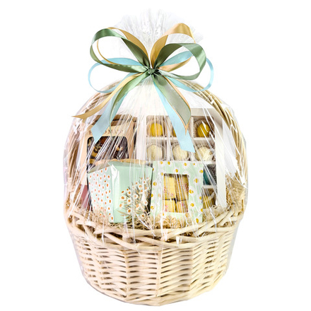 Большая подарочная корзина "Ромашки"