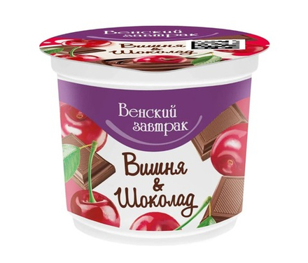 Десерт творожный "Венский завтрак" 4% 150г. Вишня и шоколад Минск