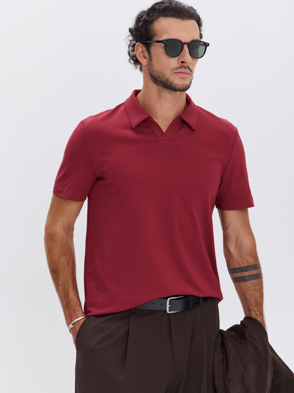 Футболка-поло трикотажная повседневная
