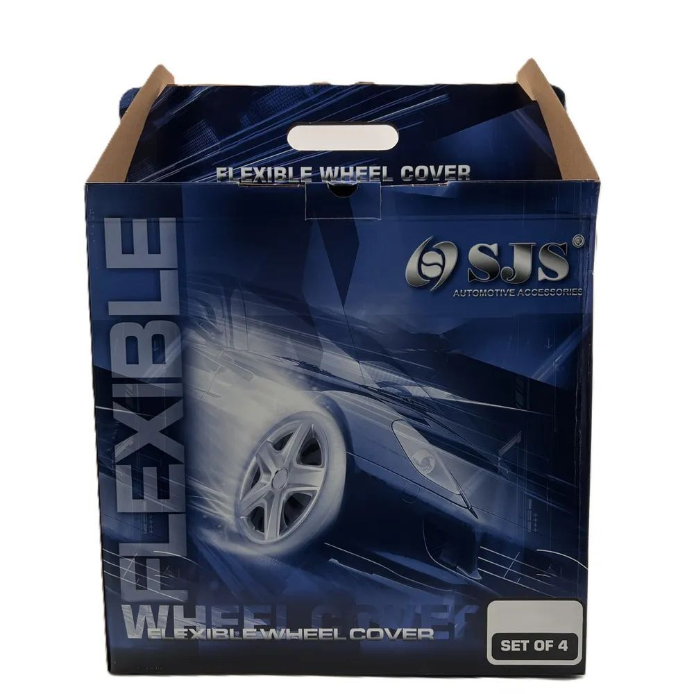 Колпаки на колеса гибкие черные с эмблемой R16 4 шт