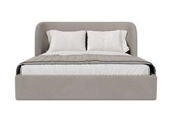 Кровать двуспальная Classic 160 см (бежевый, рогожка)