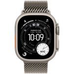Apple Watch Ultra 3 GPS + Cellular 49mm Natural Titanium Case with Natural Titanium Milanese Loop - Large,Model A3281
