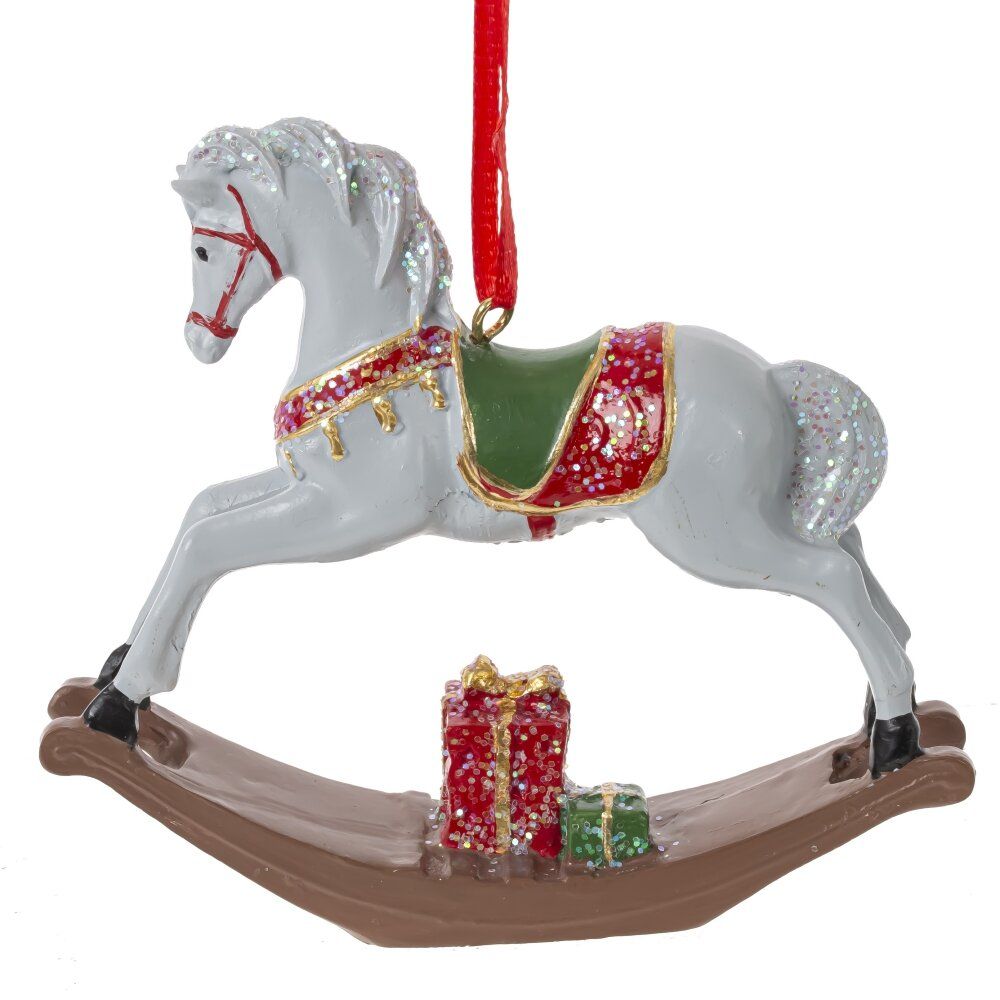 GAEM Фигурка декоративная подвесная "Лошадка-качалка", L10 W2,5 H9 см, 3в.
