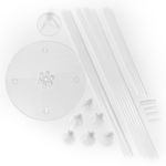 Стойка для шаров Фонтан, 7 насадок, 0,7 м, Белый/Прозрачный, 1 шт.