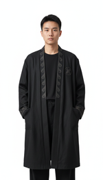 Шапан льняной длинный OYU TOLQYN BLACK