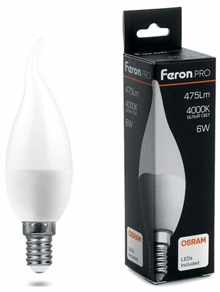 Лампа светодиодная Feron LB-1306 E14 6Вт 4000K 38048