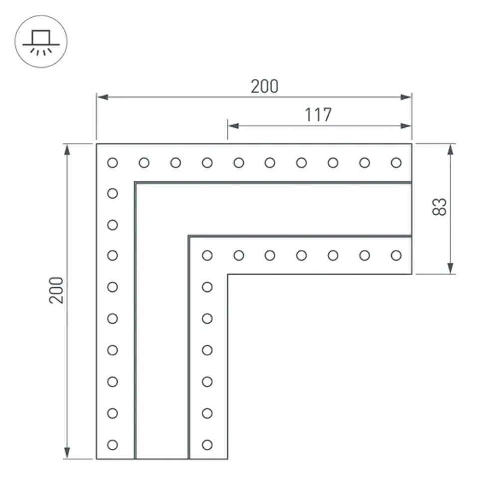 Угол SL-LINIA32-FANTOM (Arlight, Металл) 030097