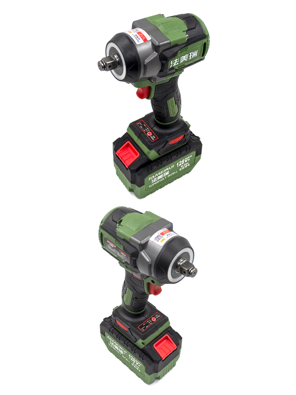 Ударный аккумуляторный гайковёрт FAMEIRUI 128VF 600 Н·м