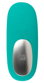 Зеленый вибратор SYLORA Unique Beads Vibrator - 17 см.