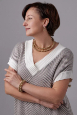 Браслет memory из золотого жемчуга