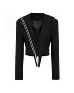 Укороченный приталенный жакет