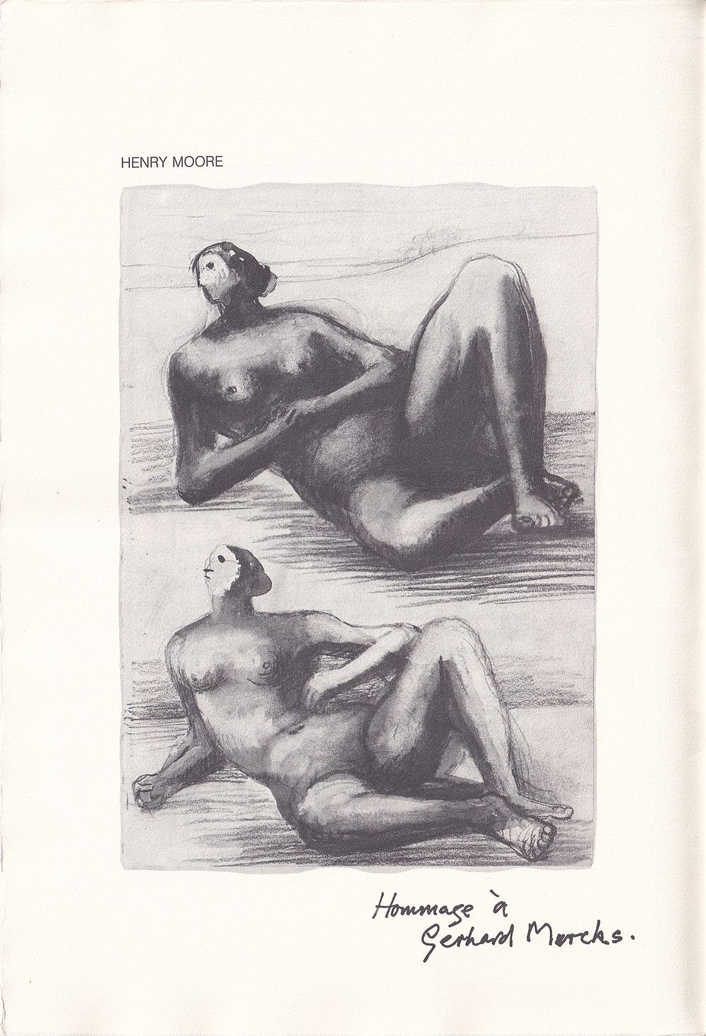 Оммаж Герхарду Марксу. Литографированное издание. Иллюстрации Генри Мура
