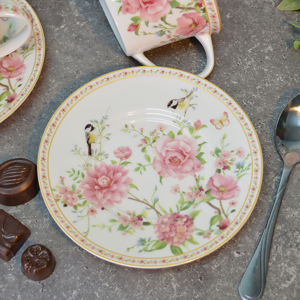 Чайный набор 9 предметов 250мл "Wild rose"