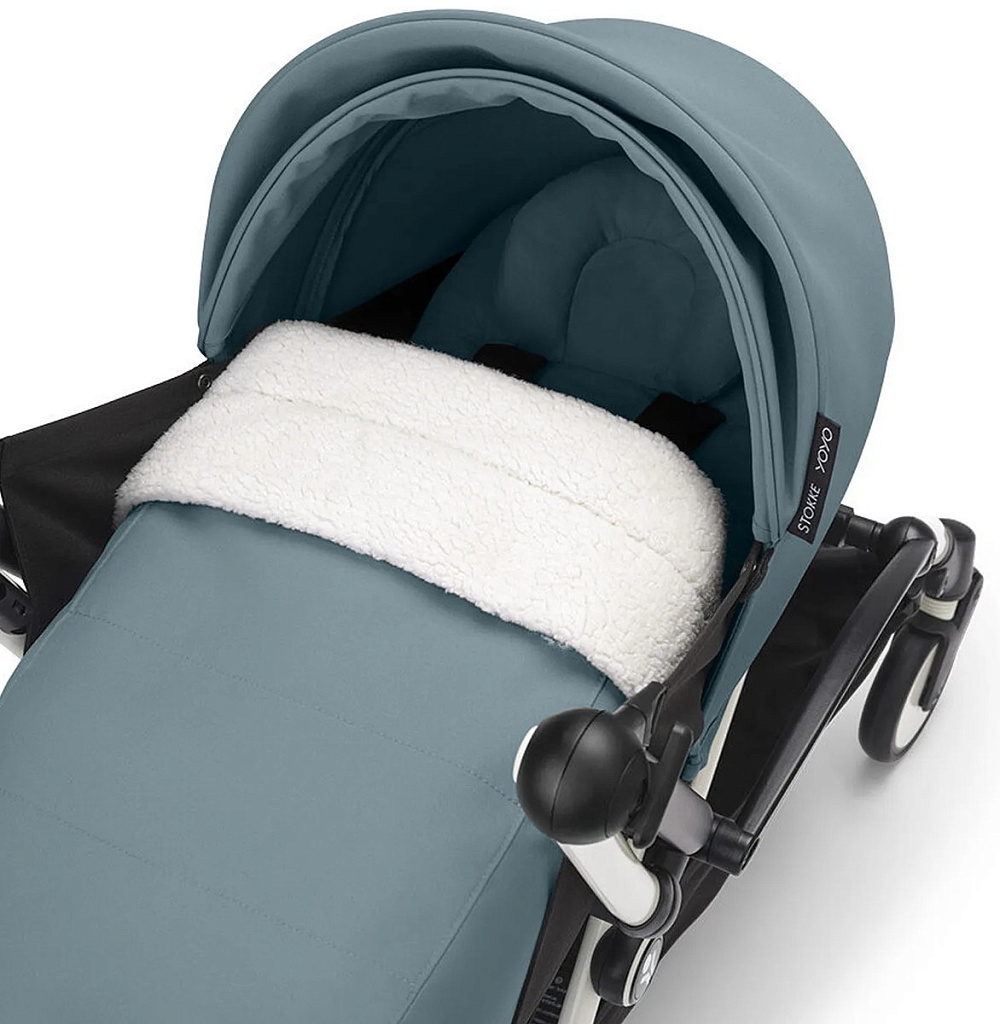 Коляска для новорожденных Stokke YOYO3 Newborn Pack 0+ рама белая White Aqua