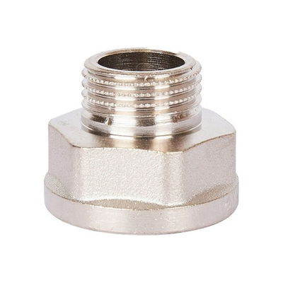 Переход с внутренней резьбы на наружную под ключ STOUT SFT 0073 - 3/4" x 1/2" (латунь никелиров-ная)