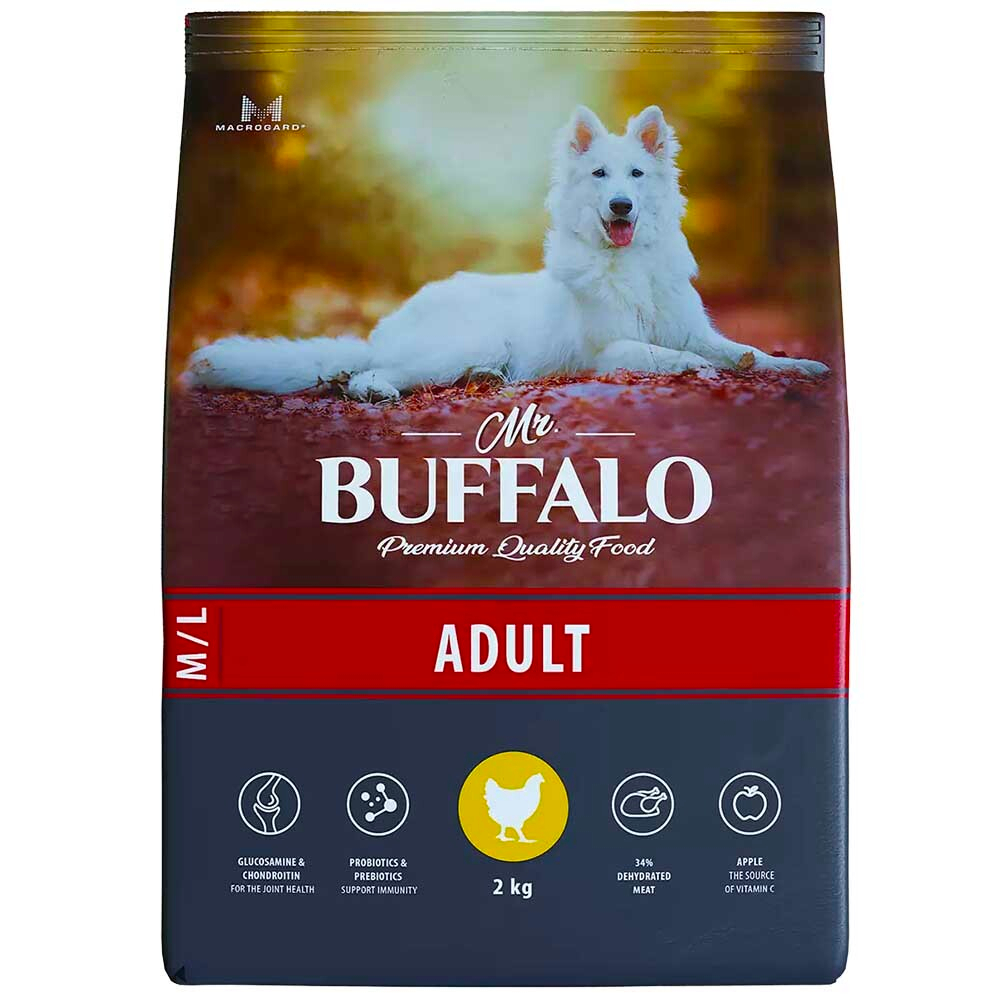 Mr.Buffalo корм для собак средних и крупных пород с курицей (Adult M/L Chicken)