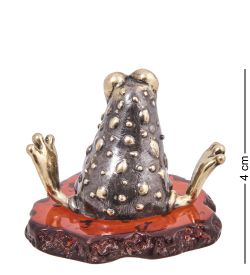 AM-4099 Фигурка «Лягушка Похмелье» (латунь, янтарь)