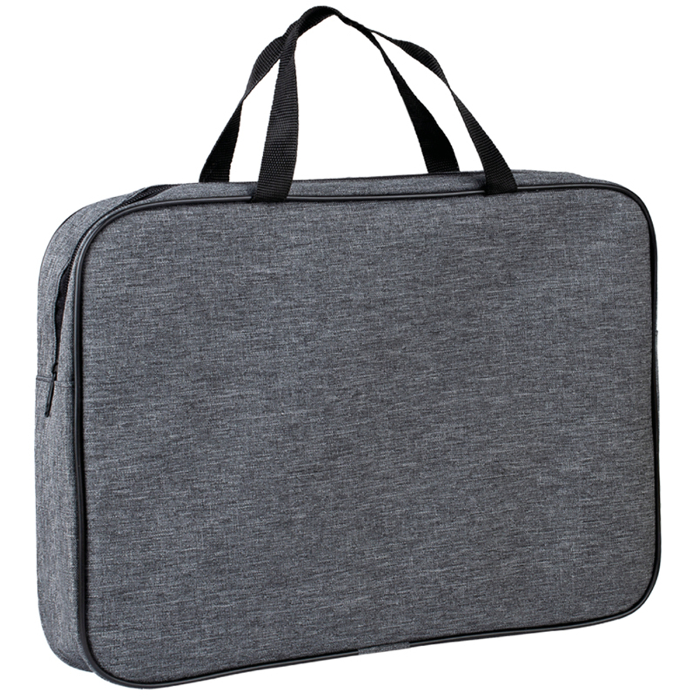 Папка с ручками Премиум А4 "Графит", полиэстер, на молнии, 60мм, ArtSpace