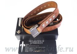 Ремень Marfione APIS Brown Buffalo Titanium Bronzedфотография - 1