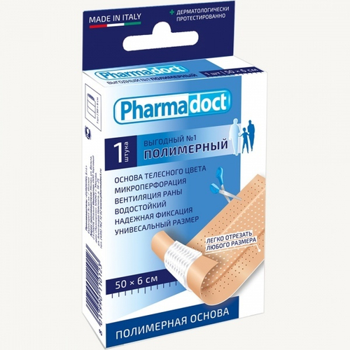 Pharmadoct Пластырь полимерный “Выгодный №1” 50×6 см ленточный