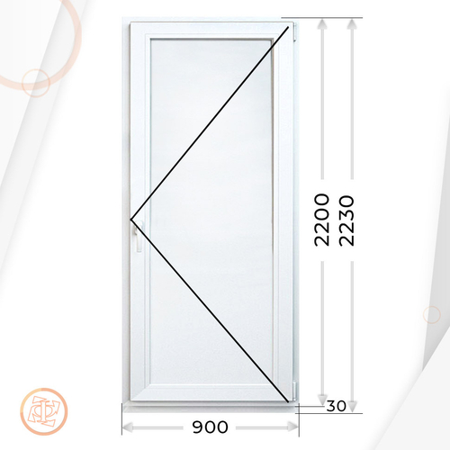 Дверь из ПВХ 2200 х 900