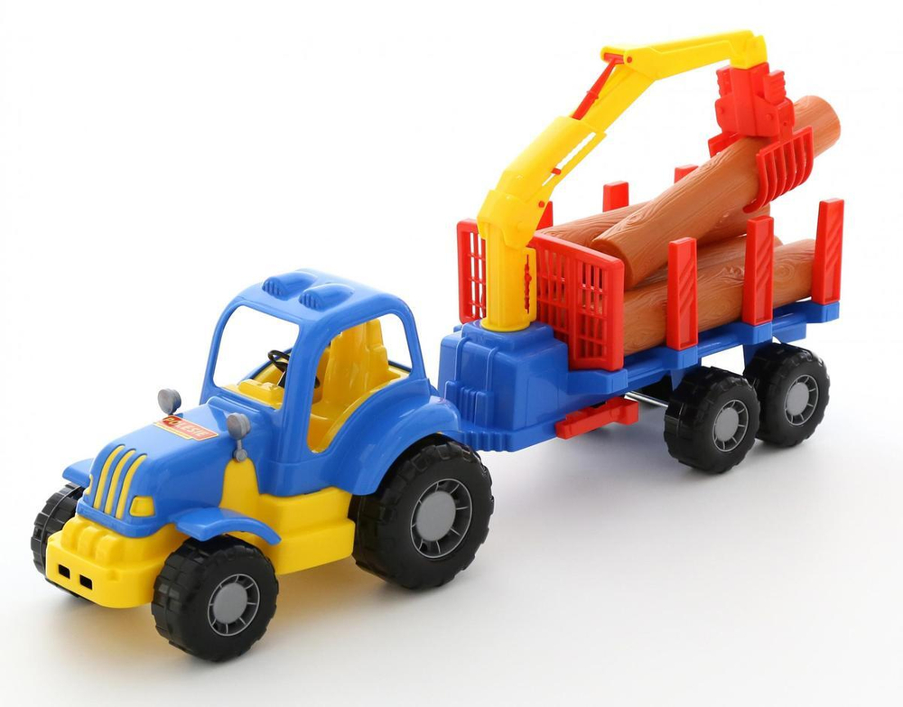 Трактор "Силач" с полуприцепом-лесовозом (Полесье)