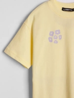 Желтая футболка для девочки трикотажная