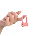 Красное эрекционное виброкольцо с пупырышками (Цвет: красный)